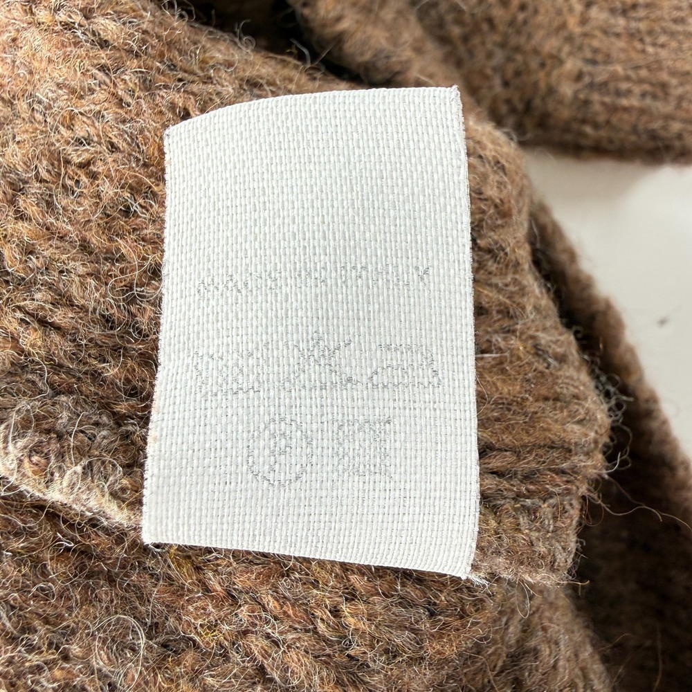 STILONOIR Short Cardigan Button Sweater Womens M? Brown Wool/Alpaca Blend Italy - Picture 8 of 11